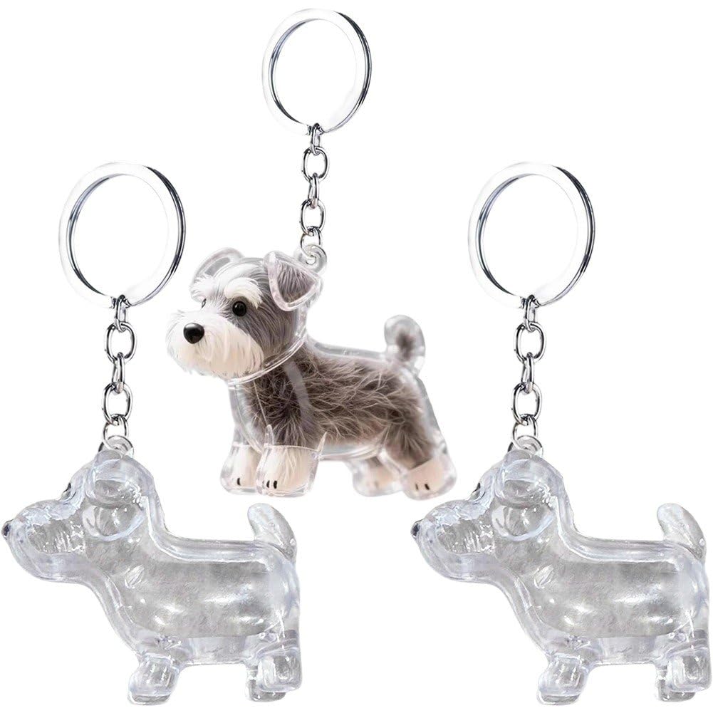 Baokuan 3pcs Pet Memorial Hair Collector Keychain, Dog Shape Storage Bottle, Diy Pet Collection Capsule โ image 1