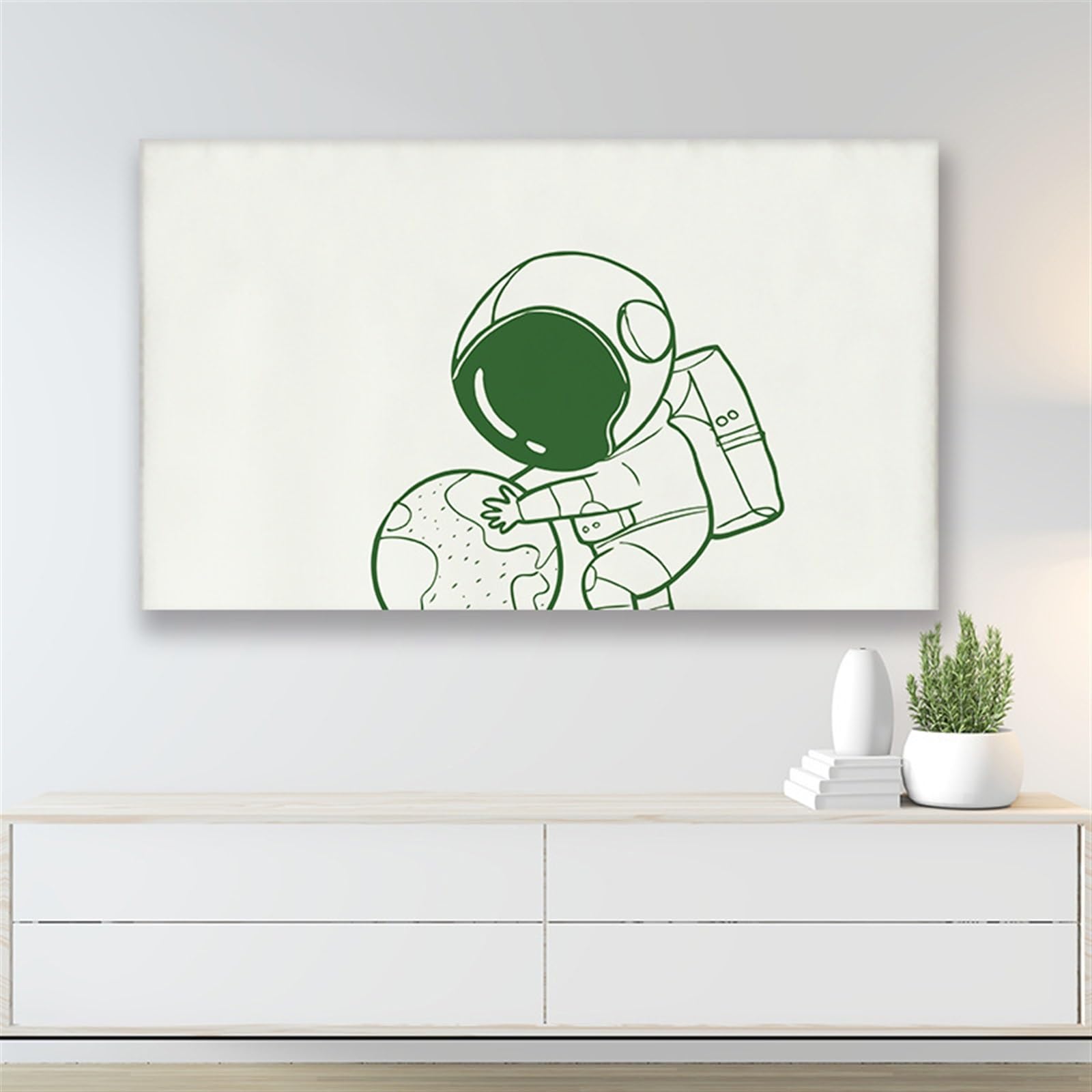 Copertura TV Morbido Allungato Tessuto Copertura Protettiva TV A Prova di Polvere Tutto Compreso Facile da Installare Protettori Schermo per TV Universale(69-75 inch,Astronaut)
