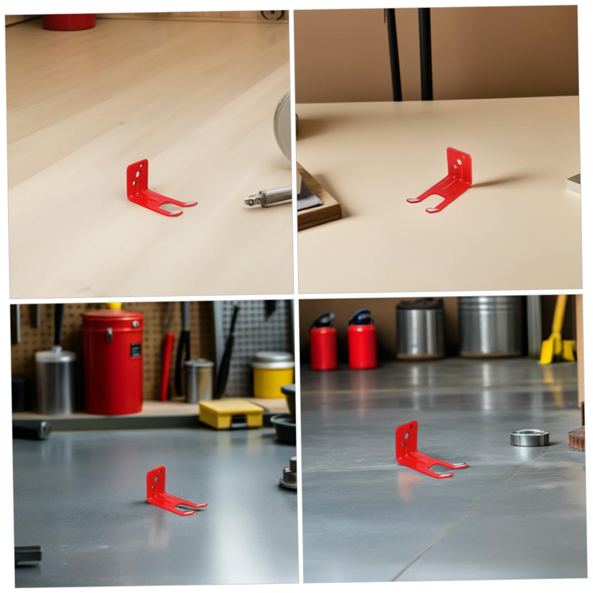 UKCOCO Estante Para Extintores Metálico Soporte De Pared Para Extintor Rojo Gancho De Pared Para Extintor Para Cocina y Oficina Fácil Instalación
