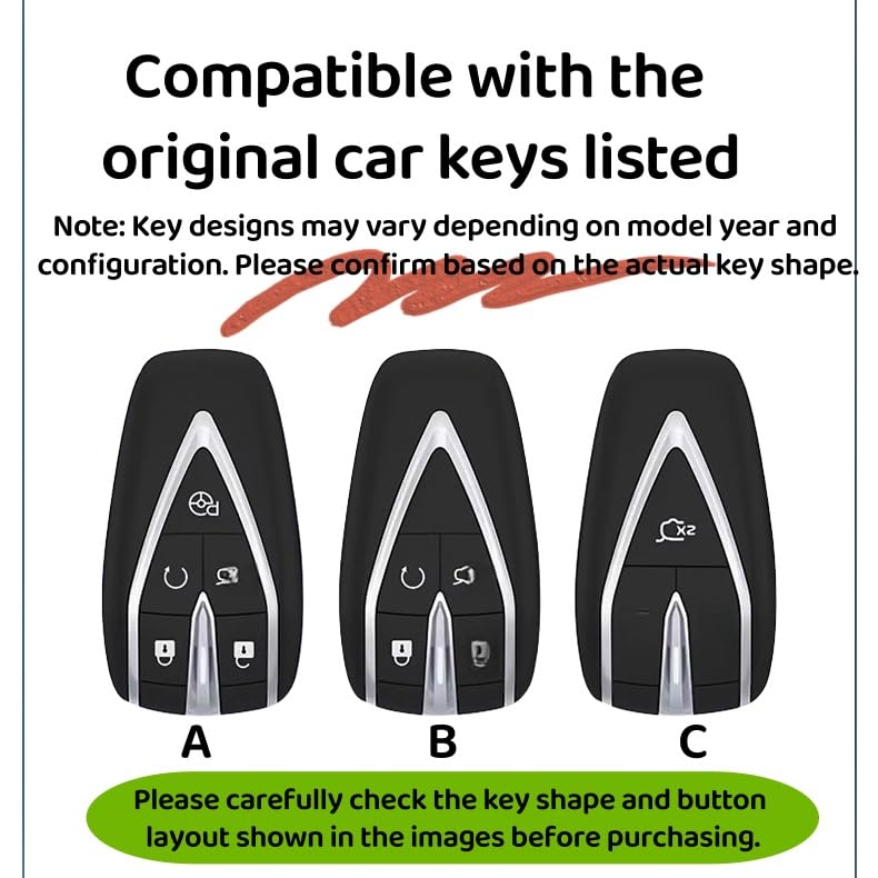 Coque de clé compatible avec Changan CS35 CS55 CS75 Plus étui cuir 5 boutons - 5