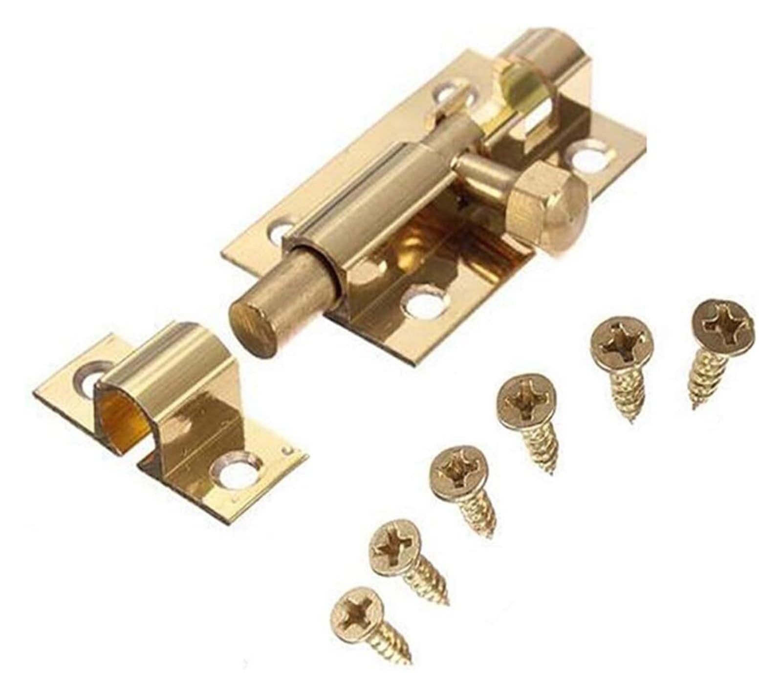 Door Lock Bolt,Slide Bolts Lock，Slide Latch Brass Small Latch Wooden Door Lock Home Gate Clasp Hasp Lock Latch Latch