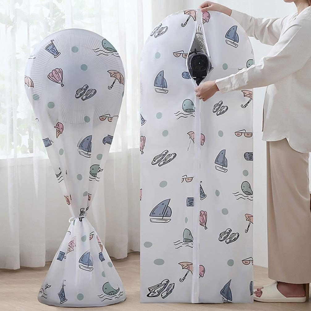 Cabilock Standing Round Fan Dust Proof Cover Electric Fan Dust Guard Protector Electrical Appliances Bag for Winter Storage(3D Style) - Image 4