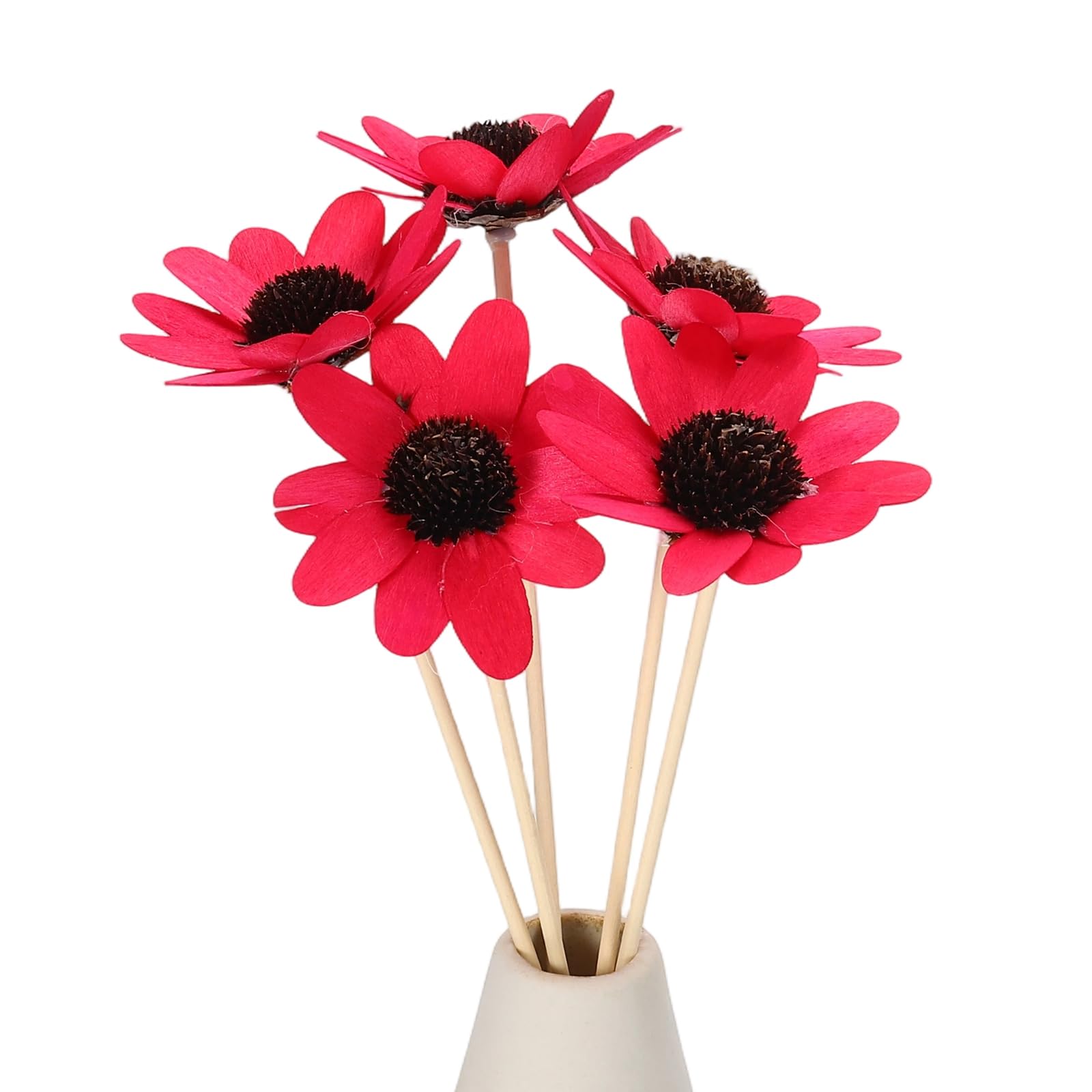 Varillas difusoras de aroma para baño y salas de reuniones con flores de sol decorativas