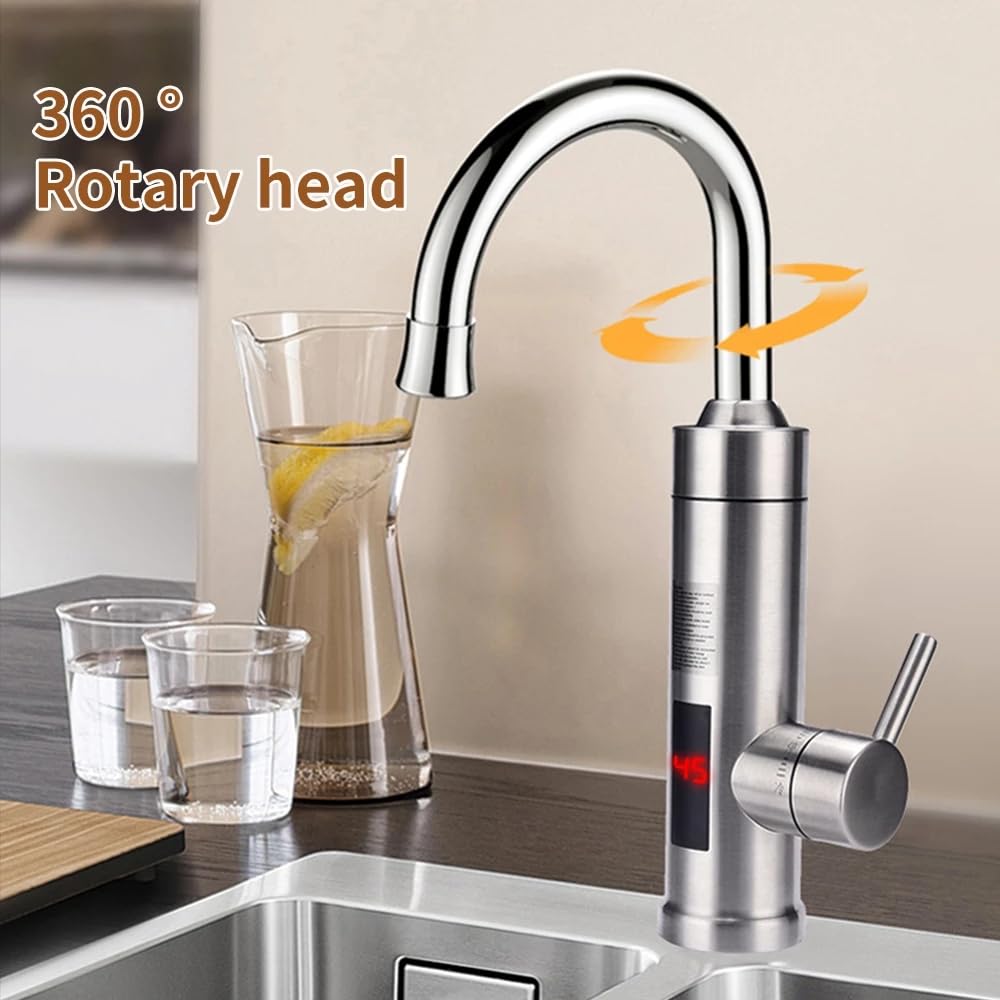 Grifo Calentador De Agua Grifo calentador de agua calentadores sin tanque cocina grifo de agua caliente baño calefacción eléctrica 220v carcasa de acero inoxidable Grifo Electrico Calentador De Agua (