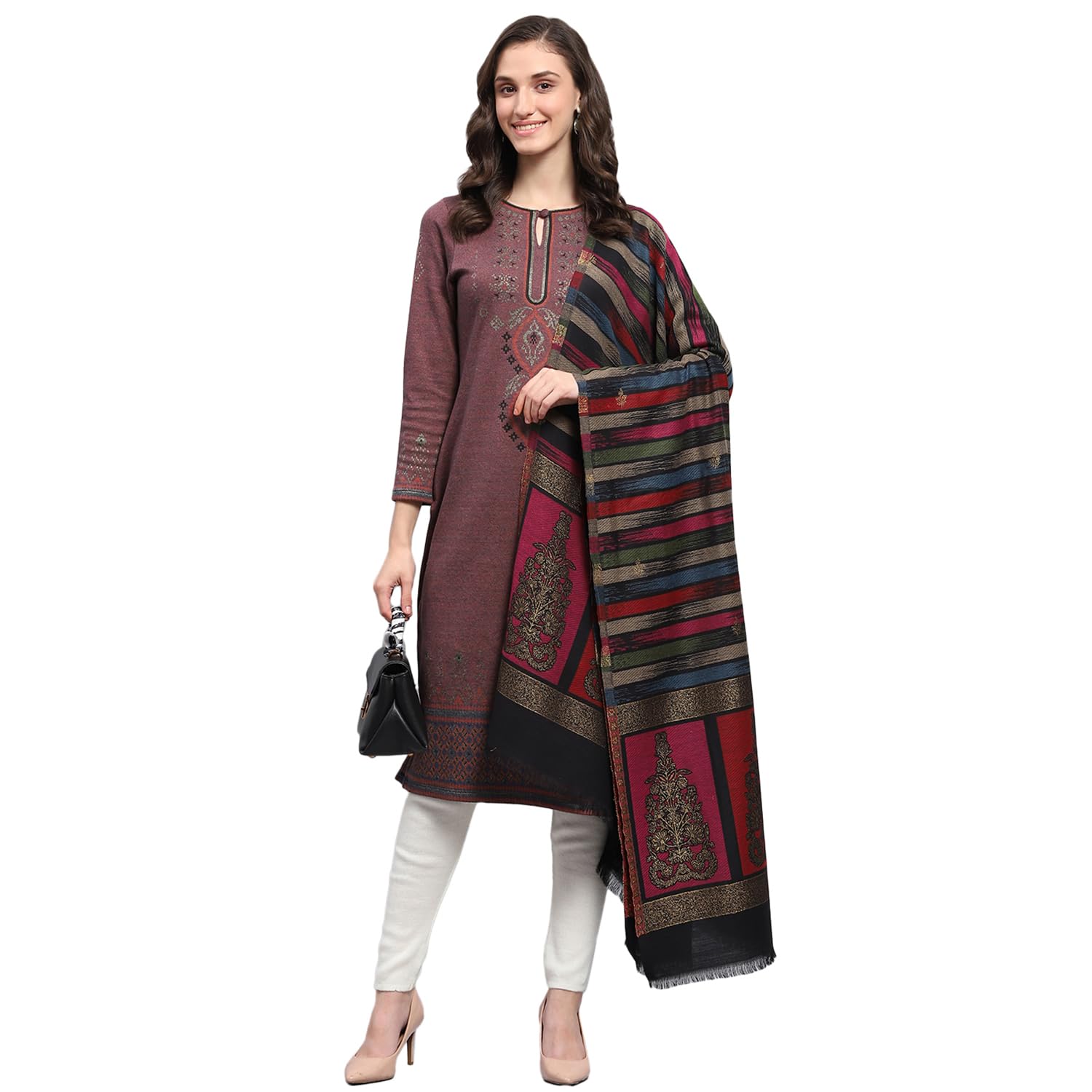 Monte Carlo Womens Self Design Shawl (224SHW7112)-image-24