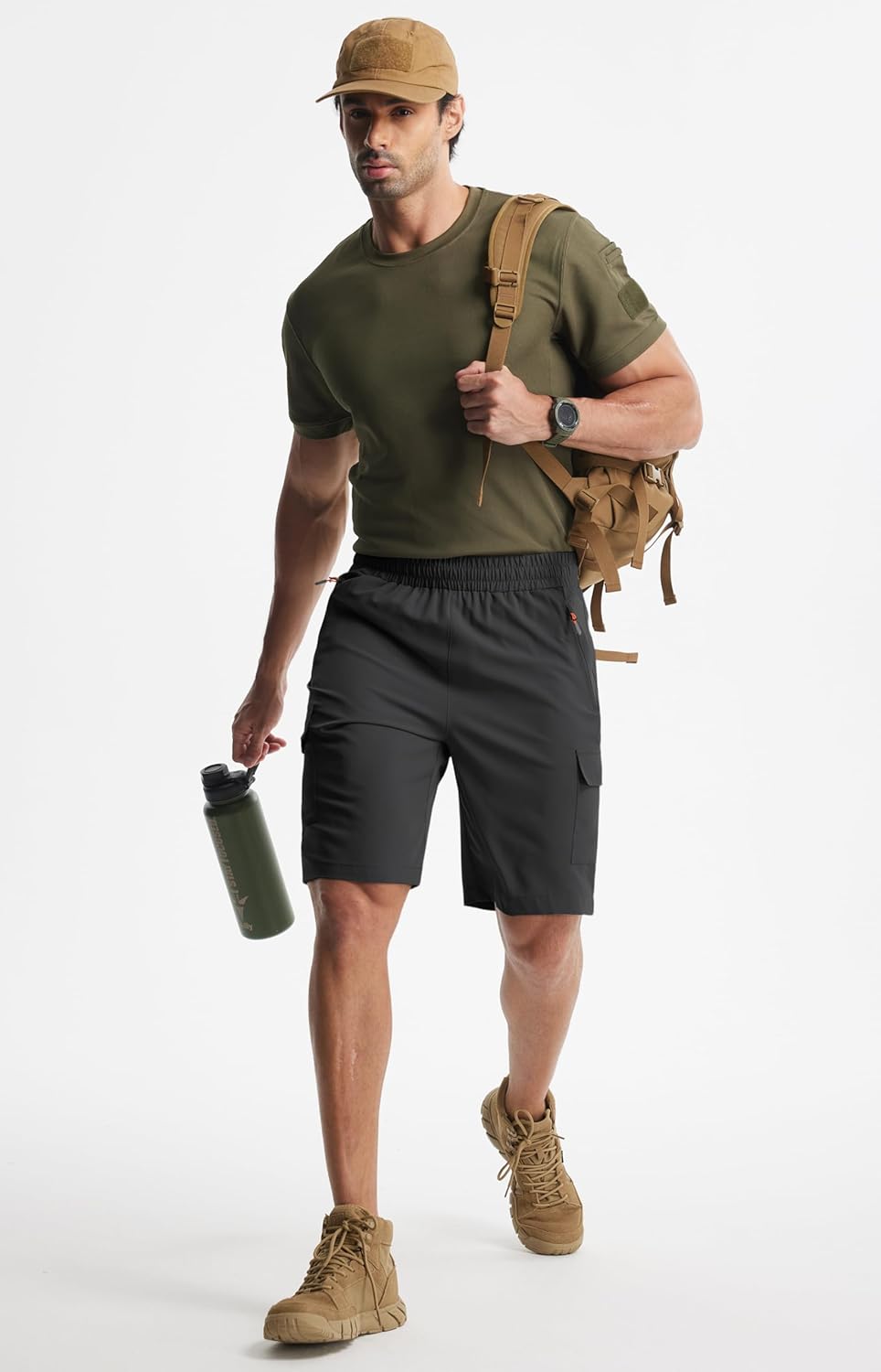 Libin Men's Hiking Cargo Shorts Lightweight Quick Dry Athletic Casual Shorts for Golf Outdoor Active Zipper Pockets - Image 3