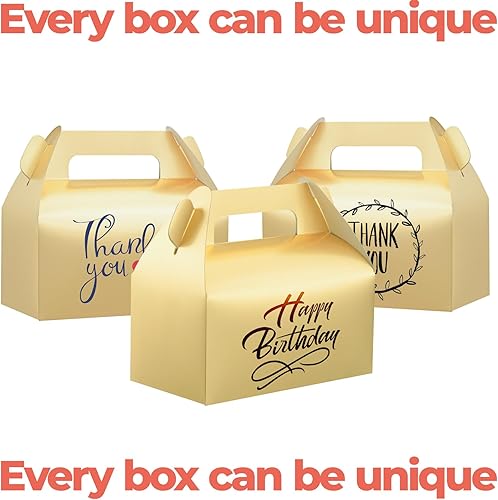 Miniatura 4 de UnicoPak Paquete de 30 cajas de regalo negras a dos aguas, cajas de regalo para niños, para aperitivos, dulces, juguetes, fiesta de cumpleaños,