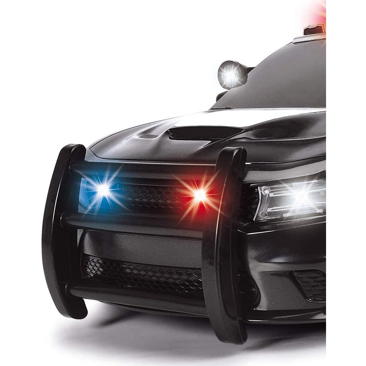 Dickie Toys Coche de policía Dodge Charger XL – Coche motorizado de Juguete de 33 cm con Rueda Libre, luz Azul, Sirena, Reflector para niños a Partir de 3 años