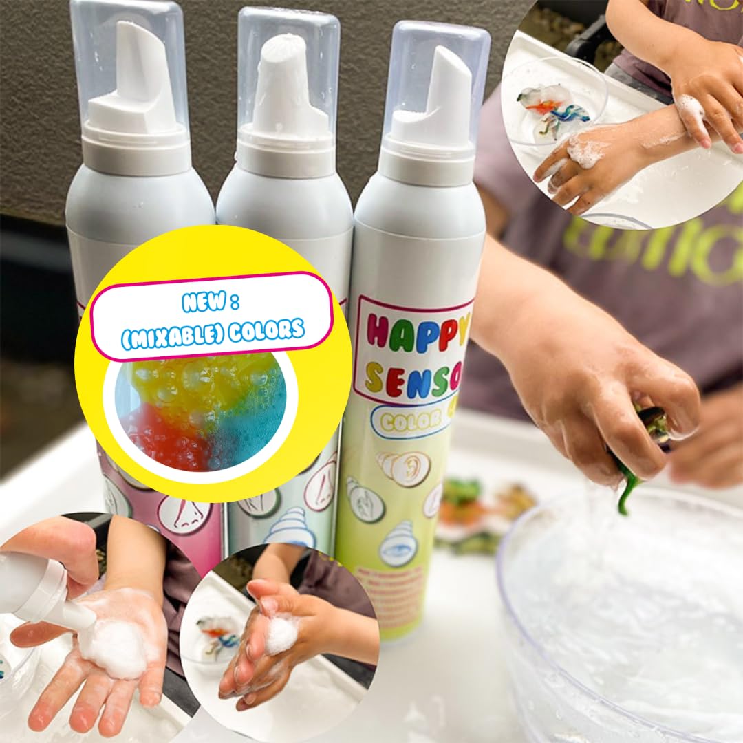 Gel sensoriel Happy Senso Artist aux propriétés multisensorielles - 300 ml en différentes couleurs et parfums - Entendez, sentez, voyez et sentez en un seul (neutre, bleu)