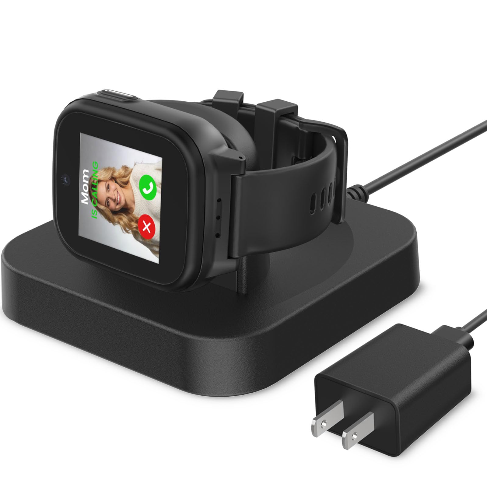 Photo 1 of Charging Stand Compatible with Cosmo JrTrack 5/4/3 Smartwatch, Magnetic Fast Charging Dock Station Charger for Cosmo Watch, 4.92Ft Replacement Charger Cable Cord for Kids Smartwatch, Wall Adapter