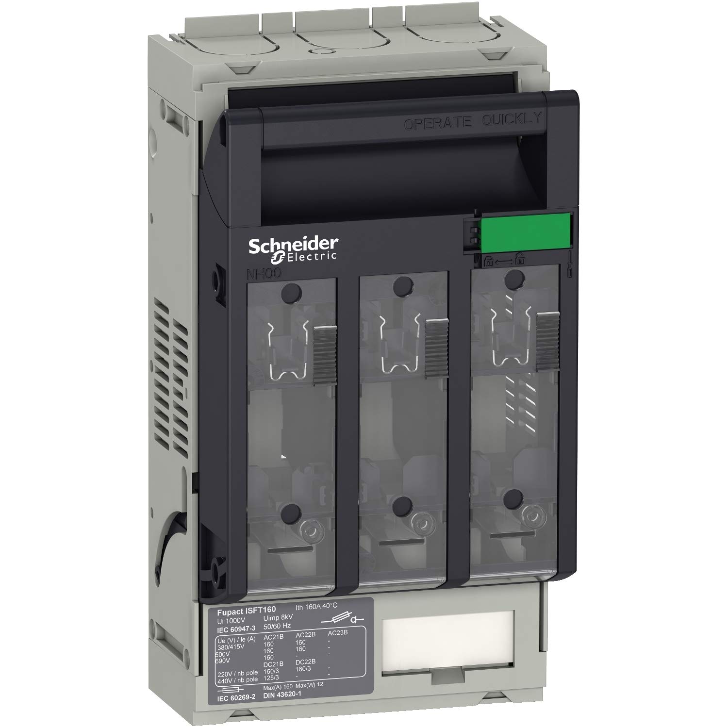 Disyuntor de potencia 3P 160A Fupact ISFT160FPAV 3P M8 LV480801