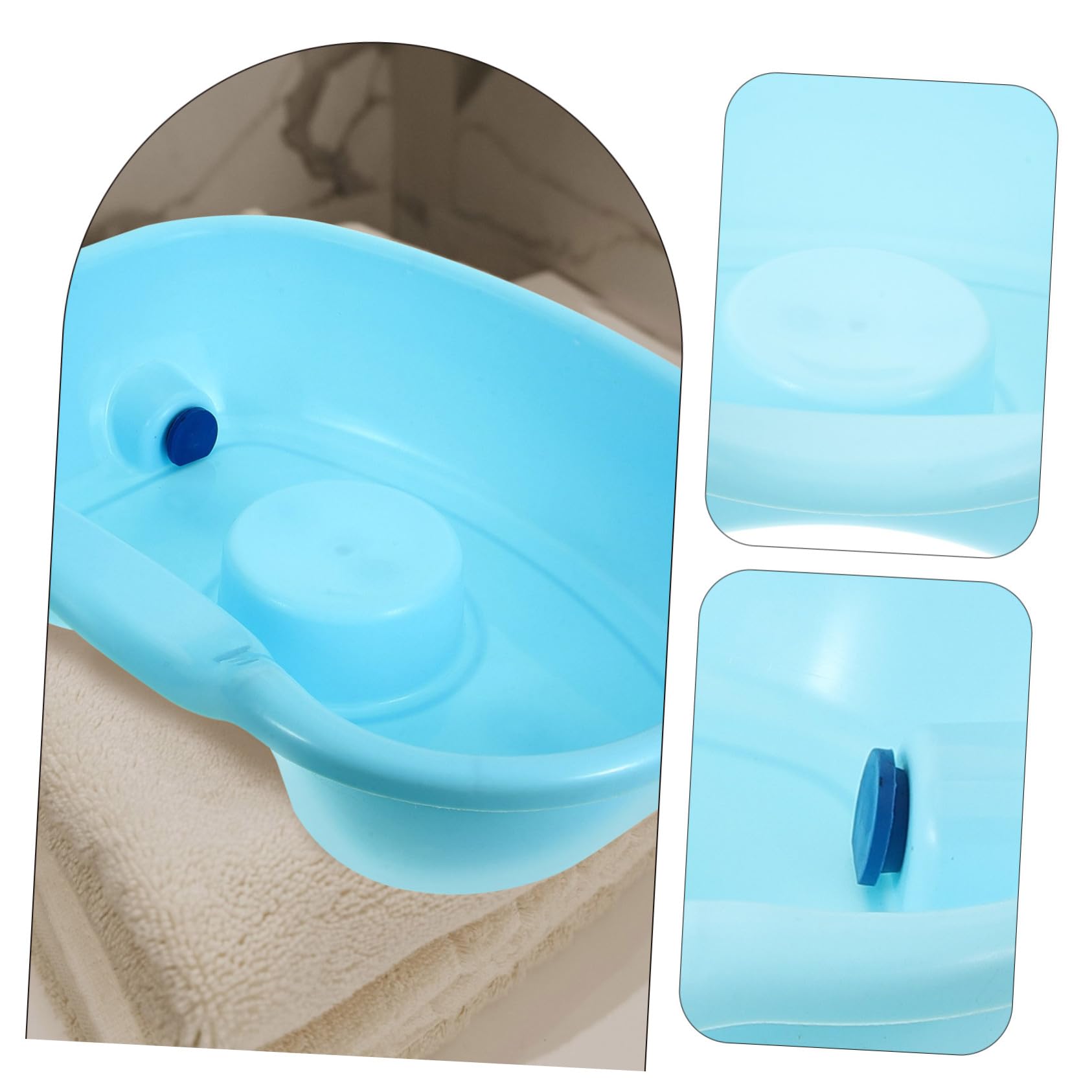 Bacinella Lavacapelli Portatile in Abs per Anziani e Disabili Letto Vasca Shampoo Leggera e Resistente per Uso Domestico e Post Parto con Tubo Lavacapelli per Letto per Pazienti
