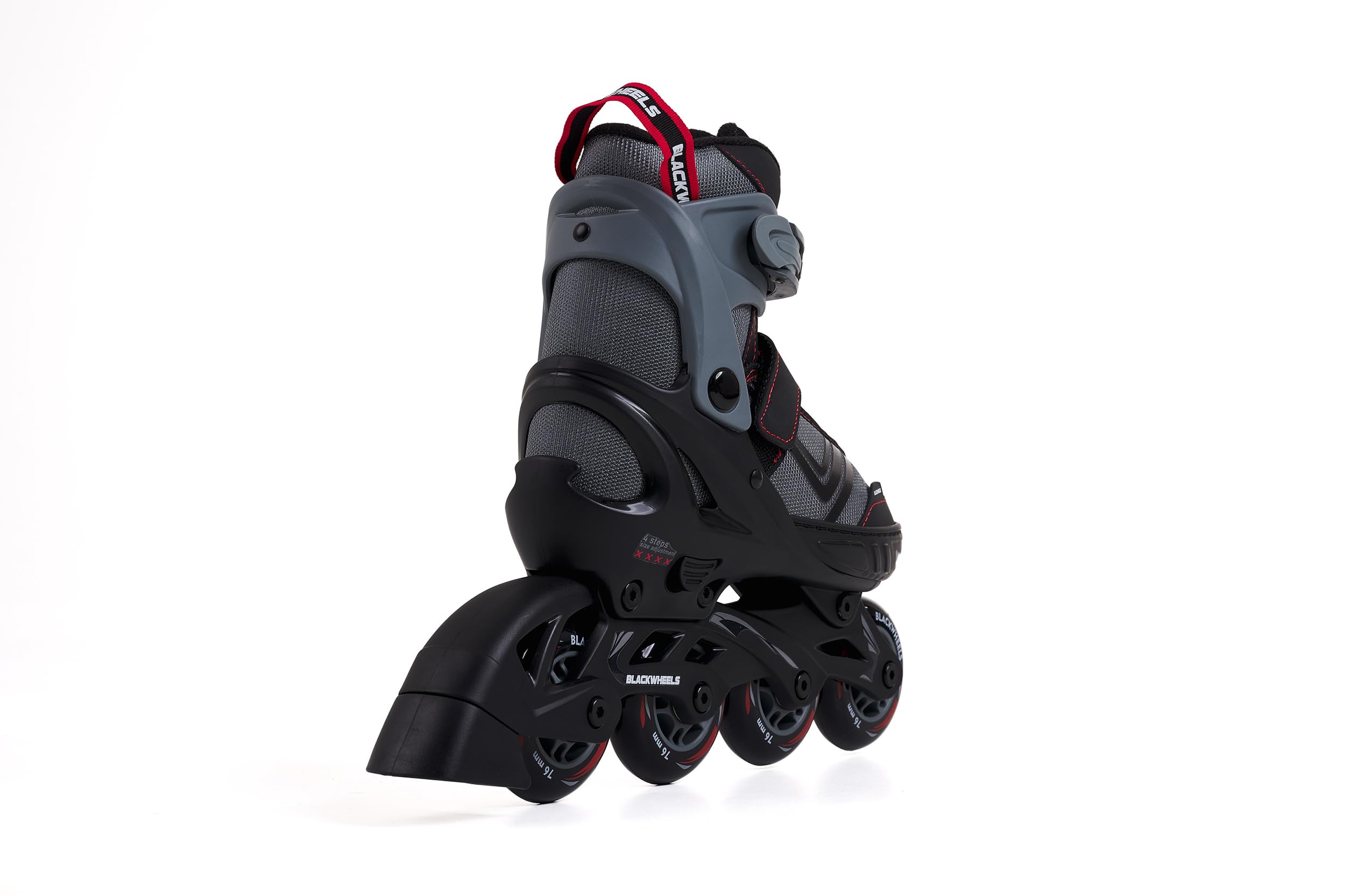 BLACKWHEELS Playful Rollers en Ligne réglables avec réglage en Une étape, roulements à Billes ABEC-7 et Triple Fermeture pour Enfants et débutants, légers et Confortables