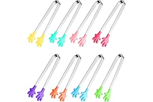 8PCS Silicone Mini Tongs
