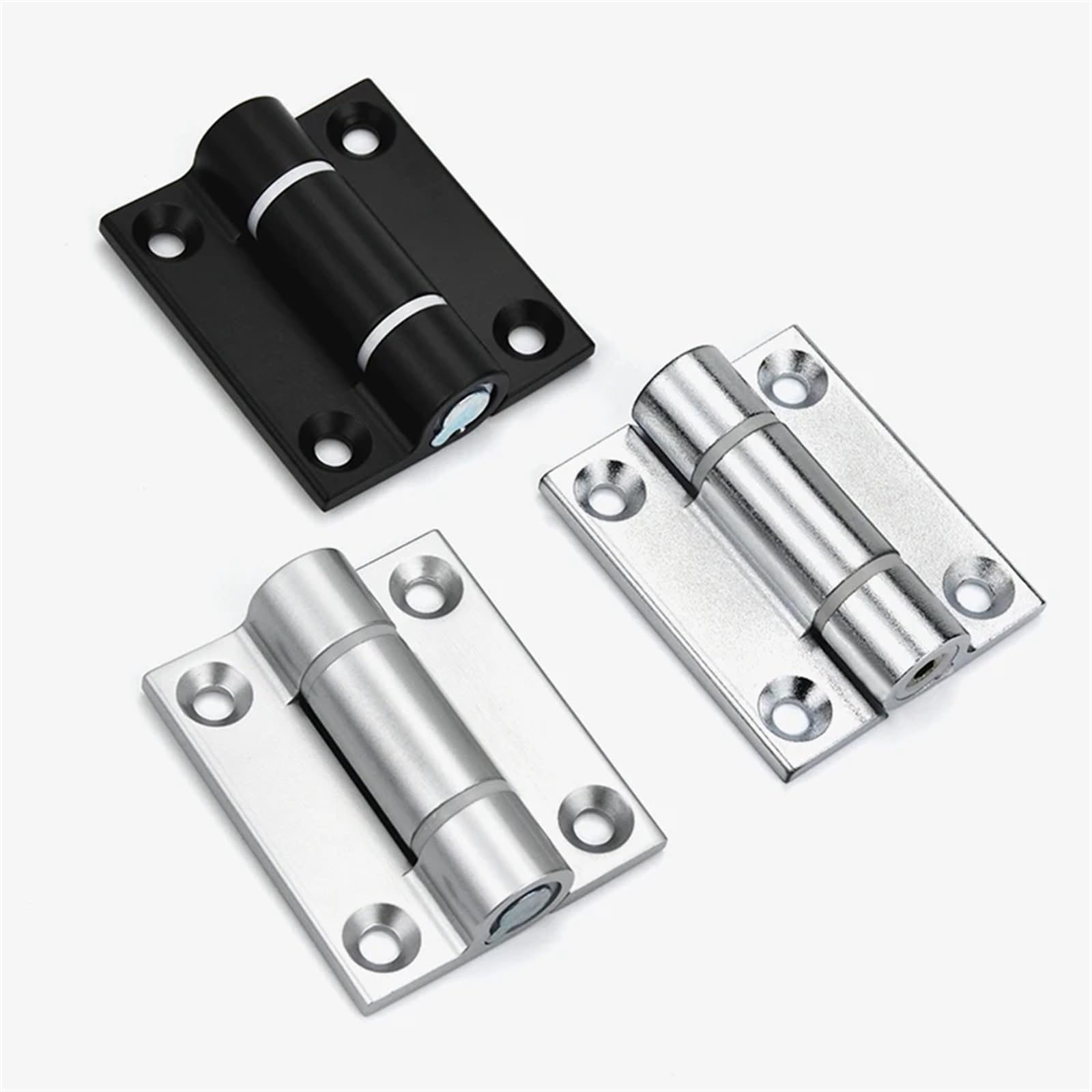 Charnière réglable à arrêt libre amortissement couple alliage zinc mat