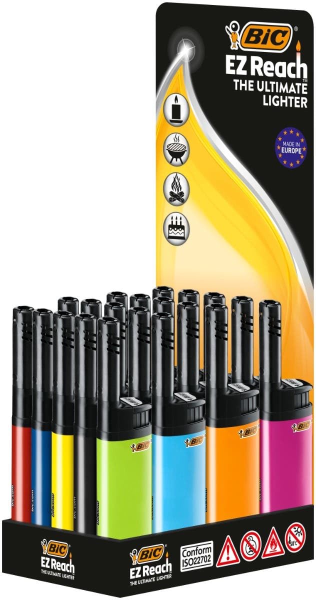 BIC Encendedor Ez Reach B20 pour adultes, idéal pour utilisation pratique, format pratique