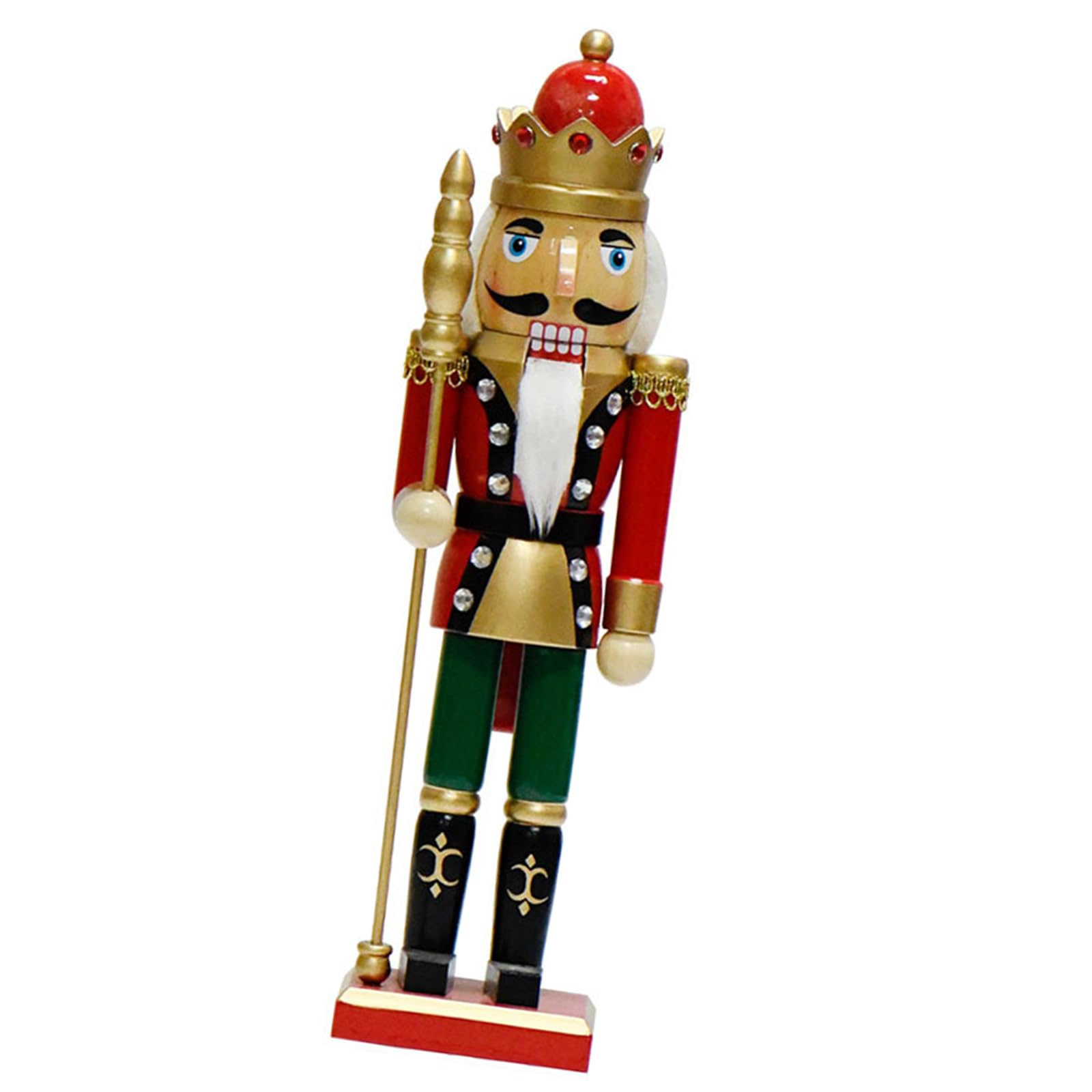 Jazuaiao 1PC Hand Painted Christmas Nutcrackers King Ornament Decorations Walnuts Soldiers Puppet Decorations Nutcrackers Soldier Figure