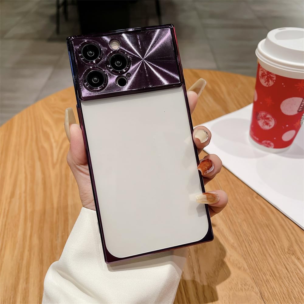 Étui de téléphone pour iPhone 14 Plus antichoc LVTFCO transparent et violet - 7
