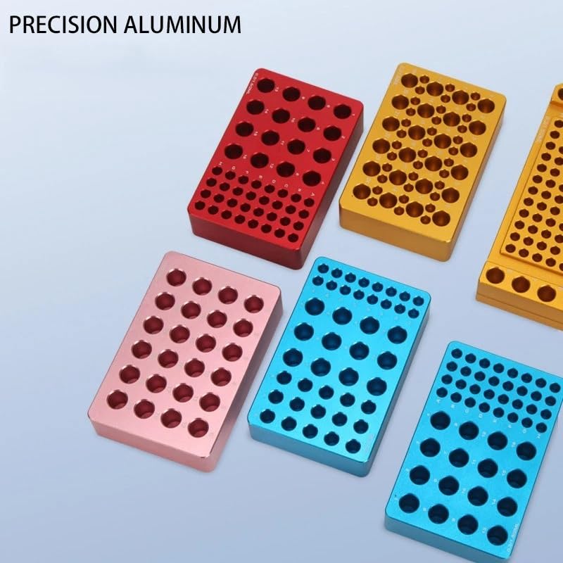Pre-Cooled Aluminum Ice Box Cooler, Low Temperature Lab Cooler for 0.1/0.2/1.5/2/5/10/15/50ml Centrifuge Tubes & PCR Tubes, Laboratory Tube Rack(0.1ml-96Holes)