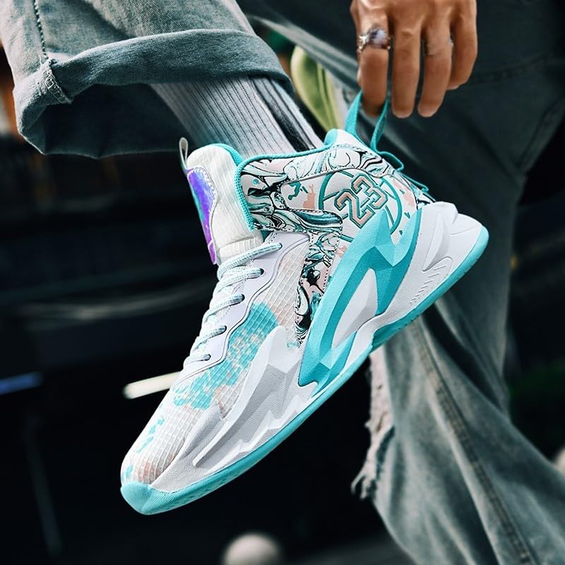 Image of Men's Basketball Shoes Fashion Printed Sneakers