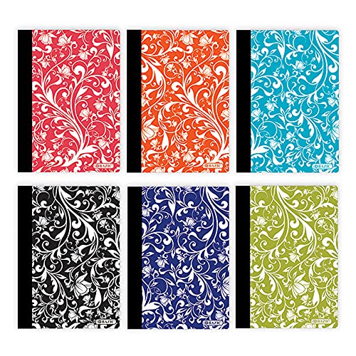 Cahier de composition floral lot de 6 grands carnets 80 feuilles polypro