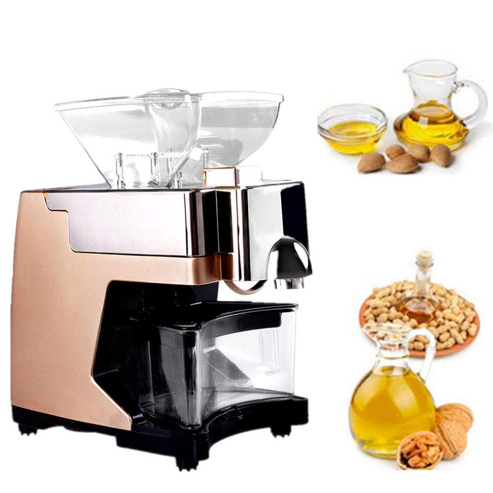 Aserzenith Gold Home Automatic Oil Press Machine Cold/Hot Expeller Healthy Oil Extractor With Touch Screen Lcd Digital Display, Easily Extract Nut Peanut Sesame Rapeseed Walnut Oil