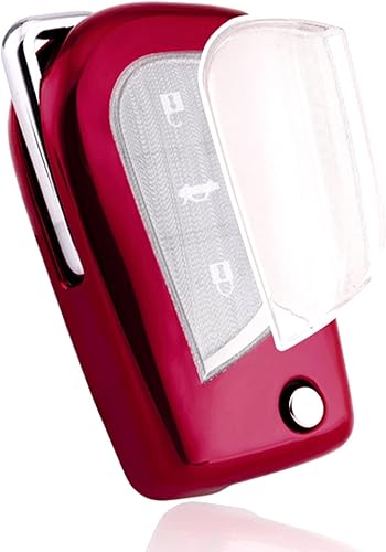 Miniatura 6 de Xotic Tech - Funda de cubierta completa para llavero de TPU rojo compatible con Toyota Auris Corolla Avensis Verso Yaris Aygo Scion tC serie 10 iM