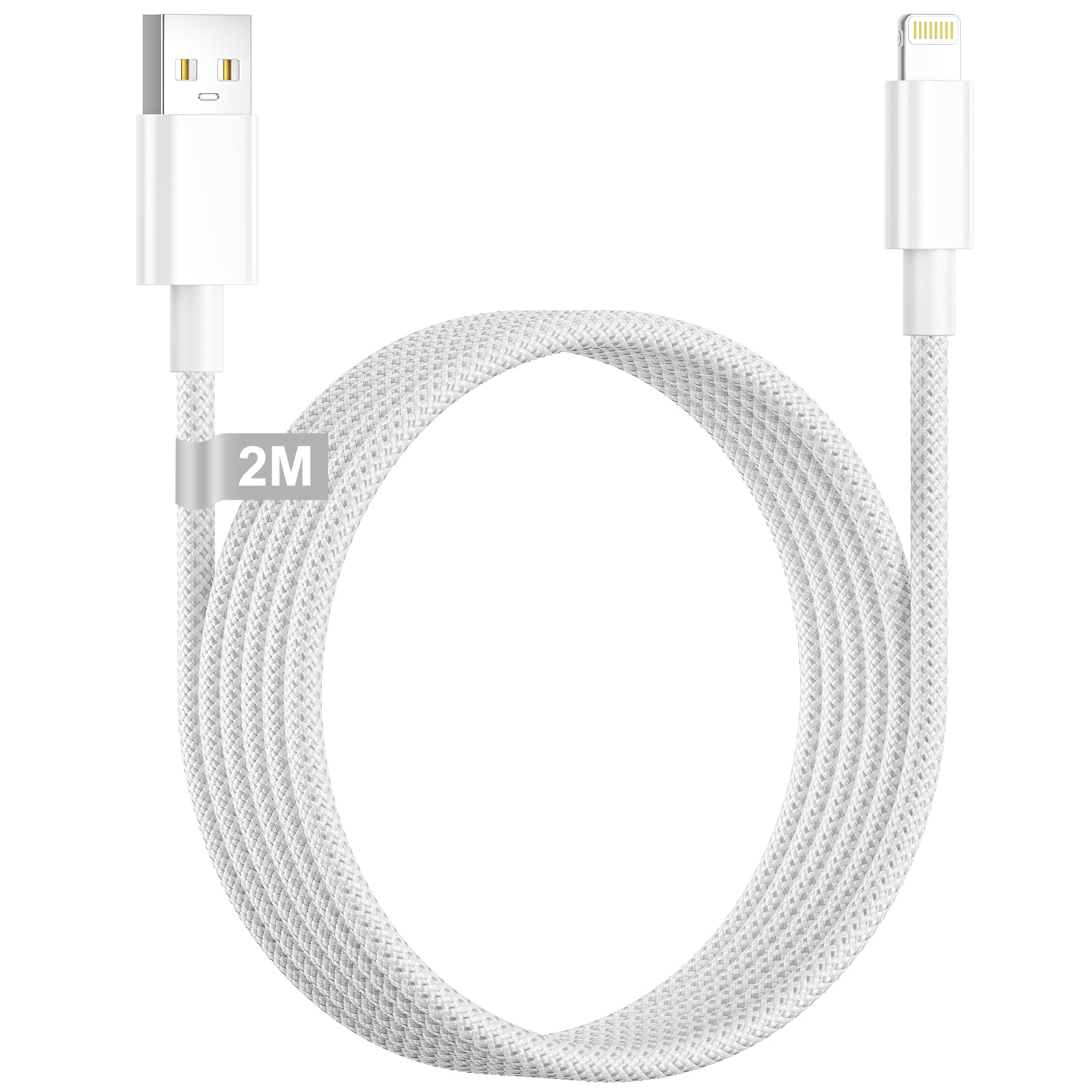 iPhone Ladekabel, Lightning Kabel 2M [Apple MFi Zertifiziert], schnellladekabel iphone Kabel Nylon ladekabel iphone USB Lightning Kabel für Apple iPhone 14 13 12 11 Pro Max/Mini/XS/8/7/6/5/SE,iPad