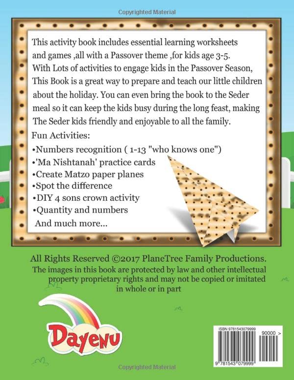 Passover Haggadah- Jewish Activity Book For Kids