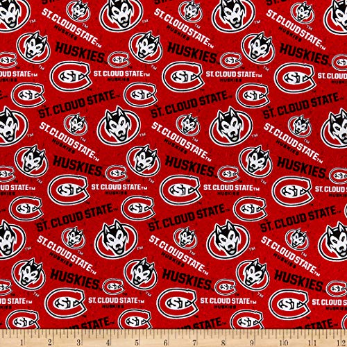Premium NCAA St. Cloud Huskies Cotton Quilting Fabric for Team Spirit Projects - Soft, Versatile, and Perfect for Creative Crafts by the Yard