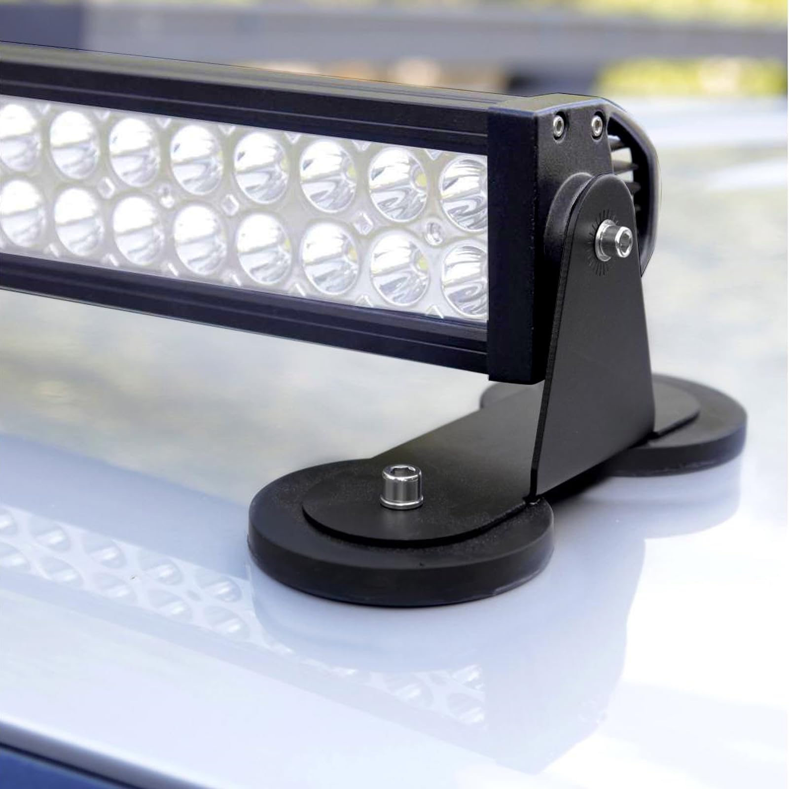 2 Staffe Magnetiche Per Barre LED - Montaggio Senza Fori Per Fari Fuoristrada E Luci Lavoro
