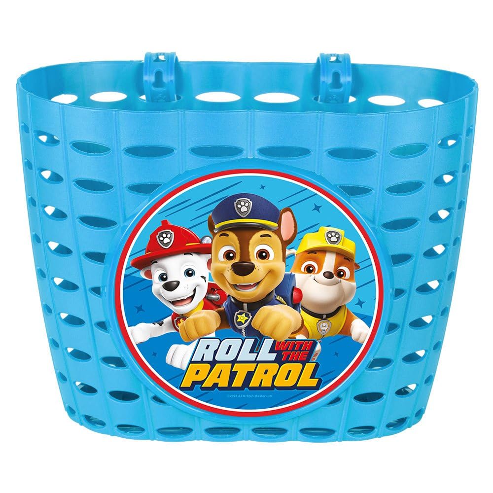 Paw Patrol Frame Mount Plastic Light Blue Bicycle Basket
