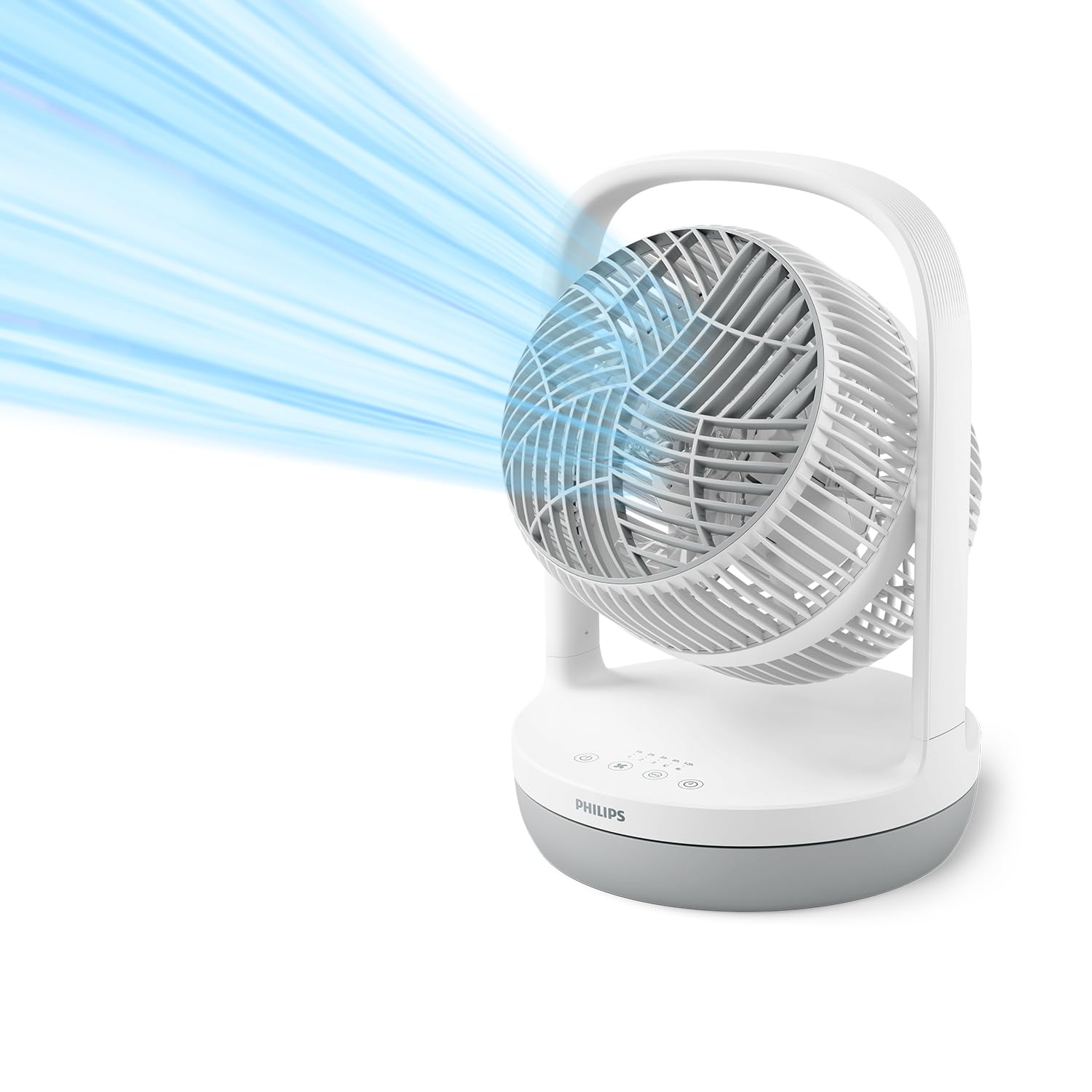 Philips Ventilatore da tavolo Serie 2000. Potente e ultra-silenzioso. 23 dB. Circolatore d'aria. Inclinazione regolabile di 180°.Timer 12 ore.CX2050, bianco. (Ricondizionato)