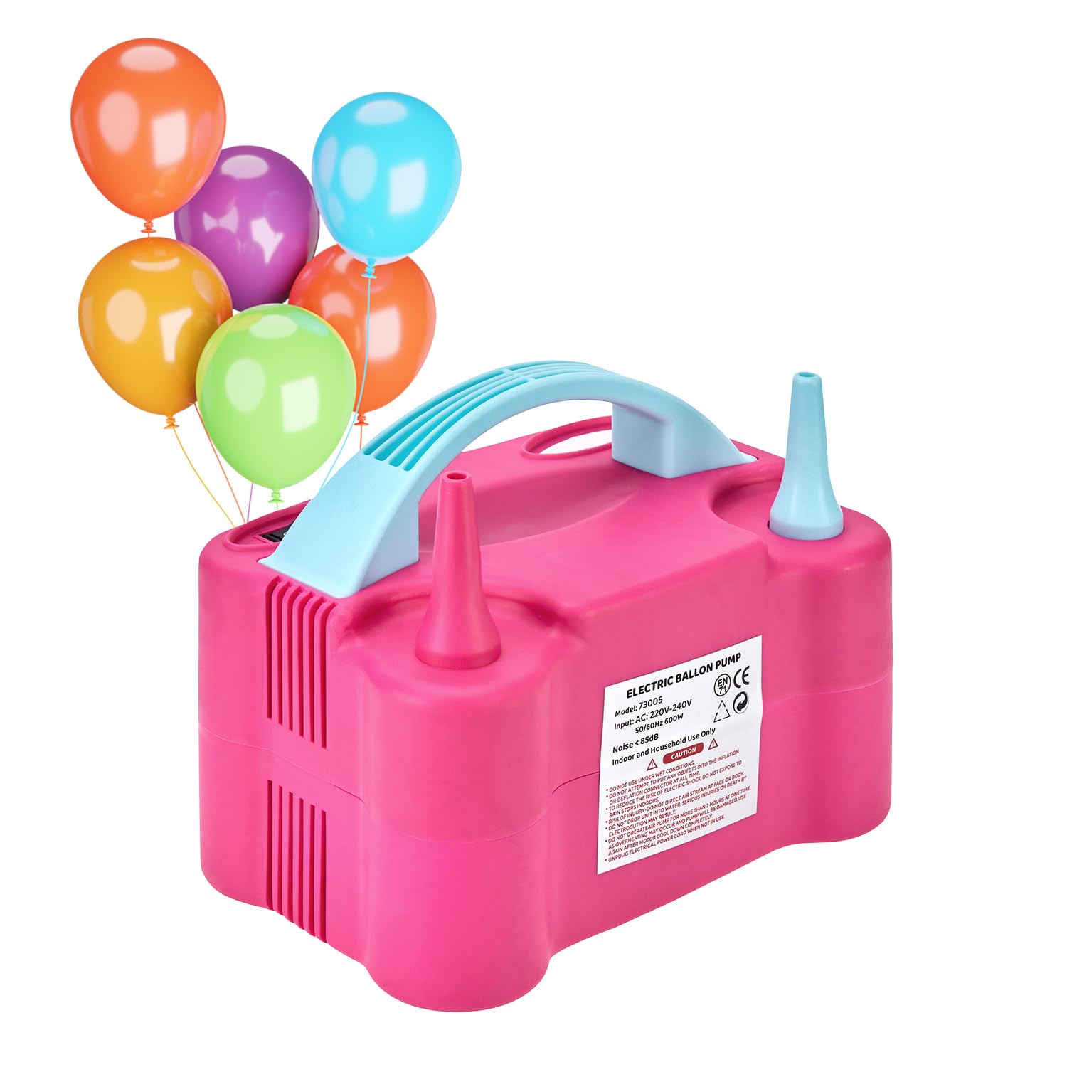 Amazon Brand - Jam & Honey Electric Balloon Inflator Machine | 2 Nozzles | for Birthday, Anniversary and Other Celebrations
