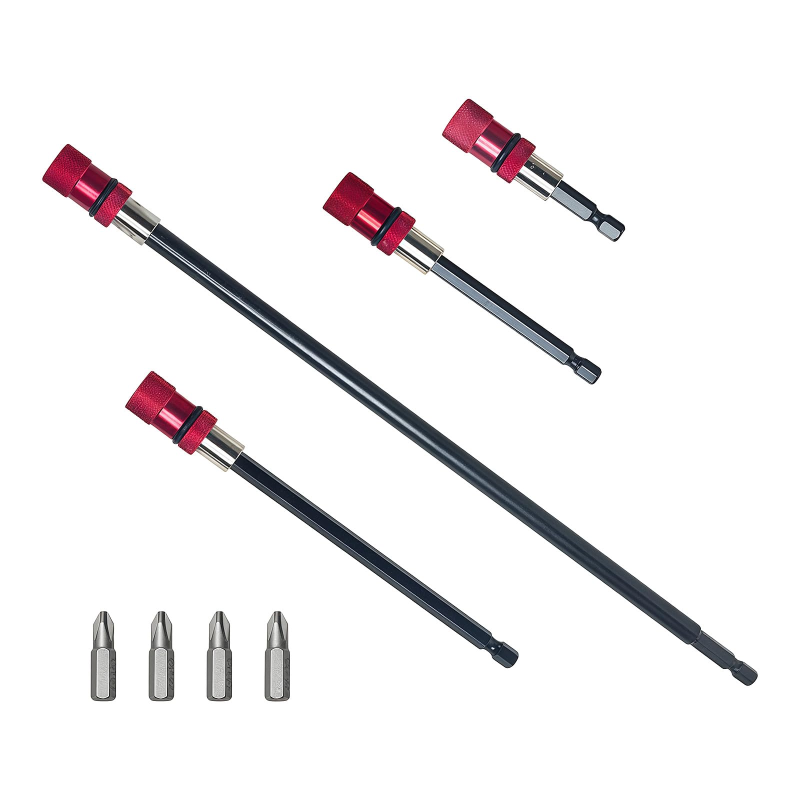 Duty 1/4 Inches Hexagonal Bit Extensions with Tip for Mechanics Grip and Durability Secure Fastening Port Extension Set