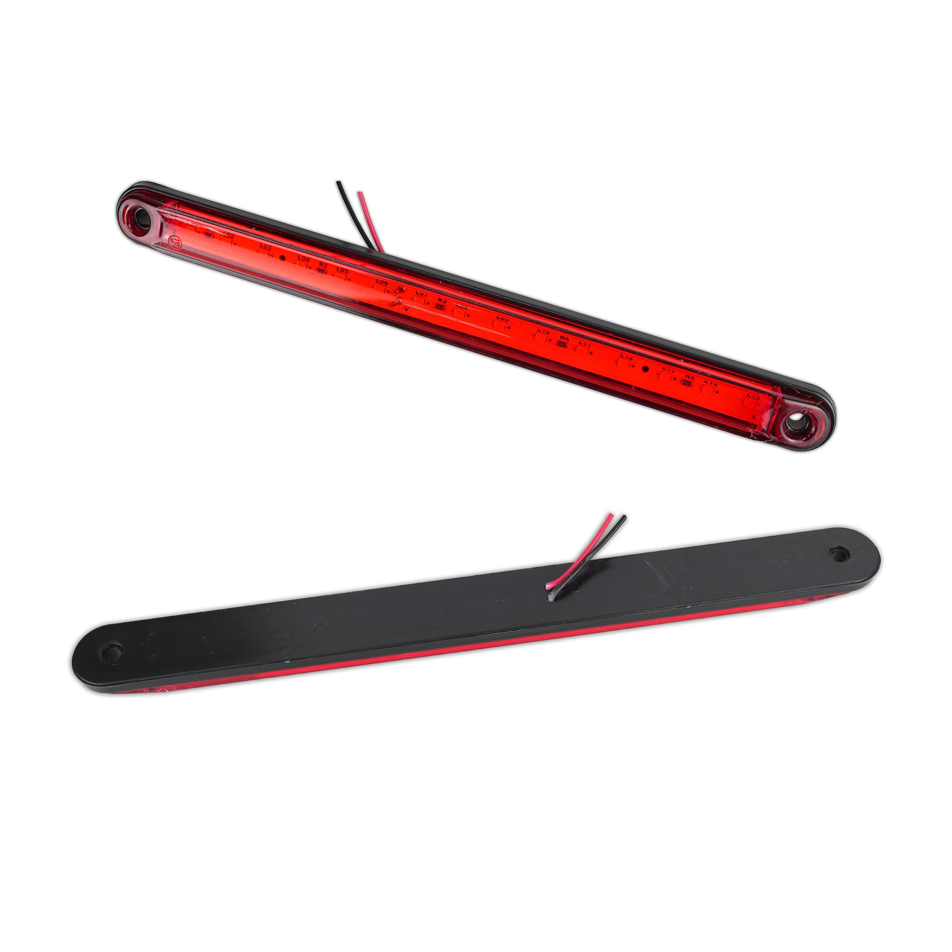 Generisch 10 luci di posizione laterali, 15 SMD LED rosso, 12 V, 24 V, adatte per rimorchi, camion, auto
