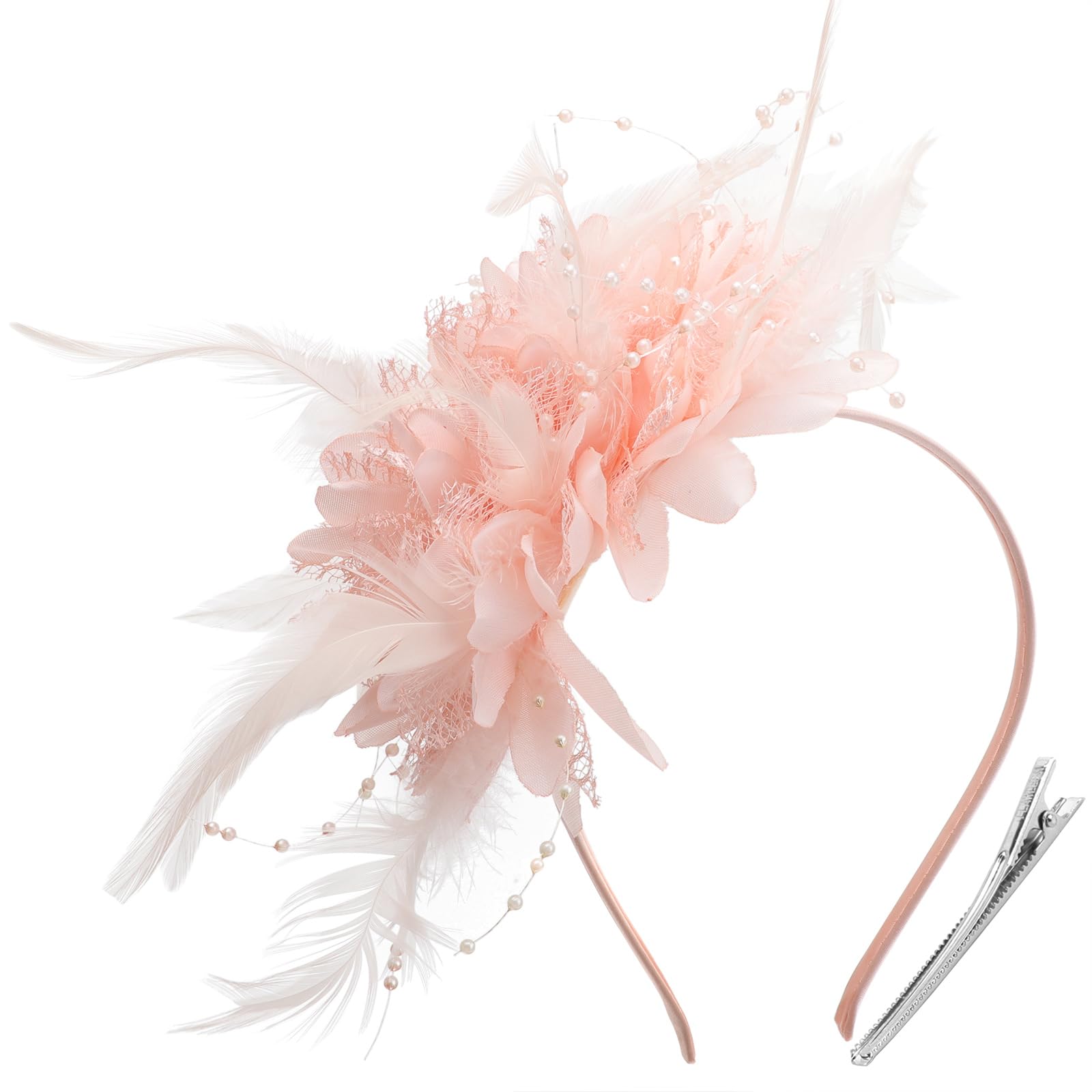 DRESHOW Womens Fascinators Hats Tea Party Derby Hats Headband for Women