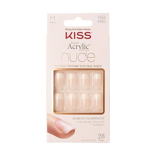 KISS Salon Acrylic French Nude Press On Nails “Cashmere” –