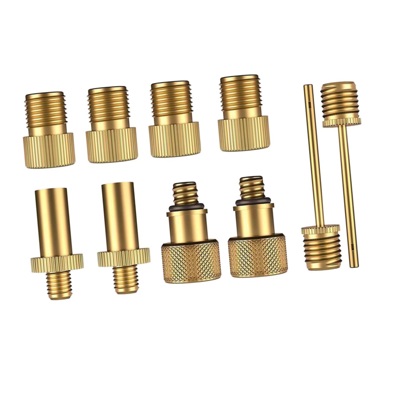Parliky Mountain Bike Valve Adapter 14pcs Converter Set to Valve Pump Compatible Easy to Install Use