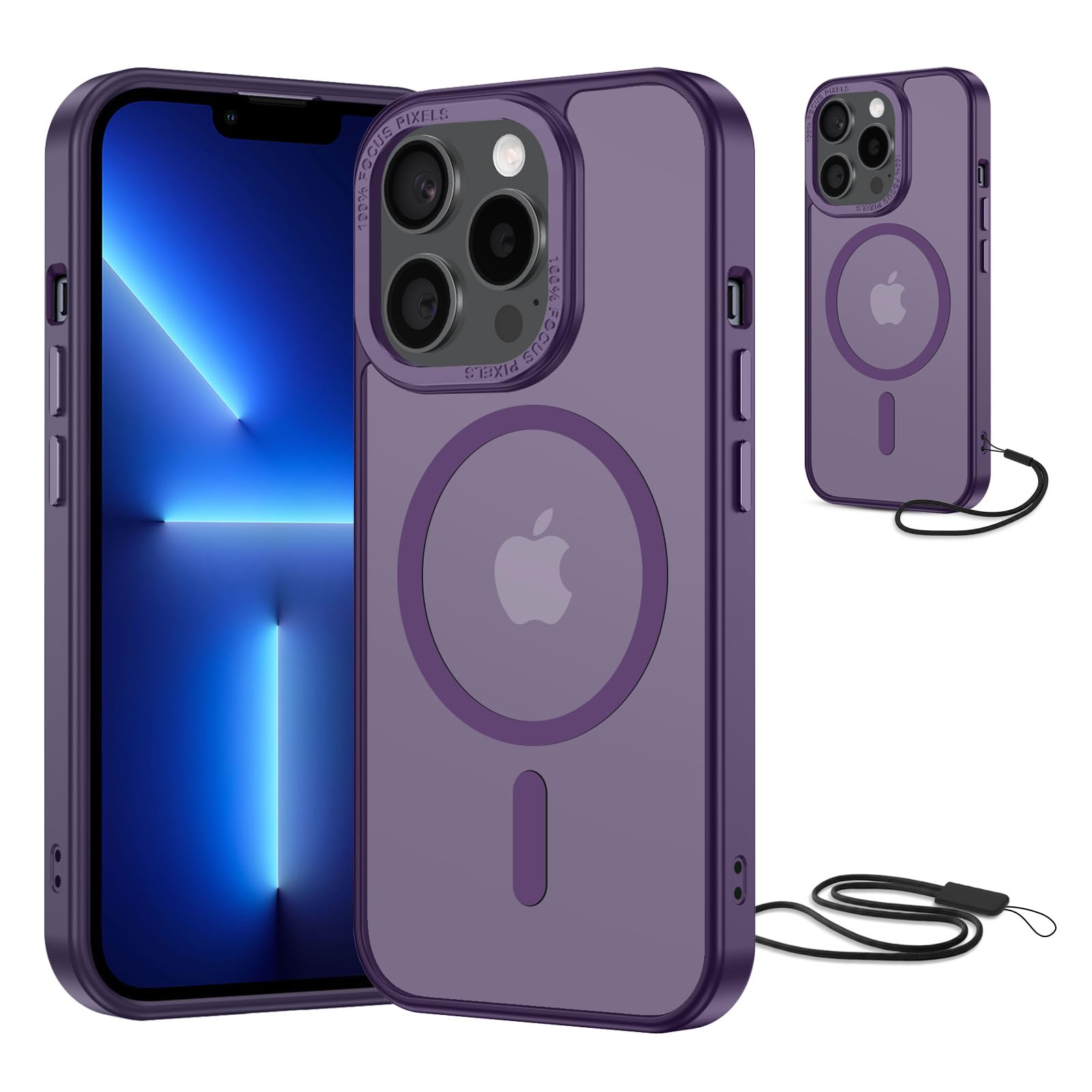 NEW'C Magnetisch Hülle für iPhone Serie kompatibel mit MagSafe Ultimate, stoßfest – starker Magnetismus und militärischer Schutz