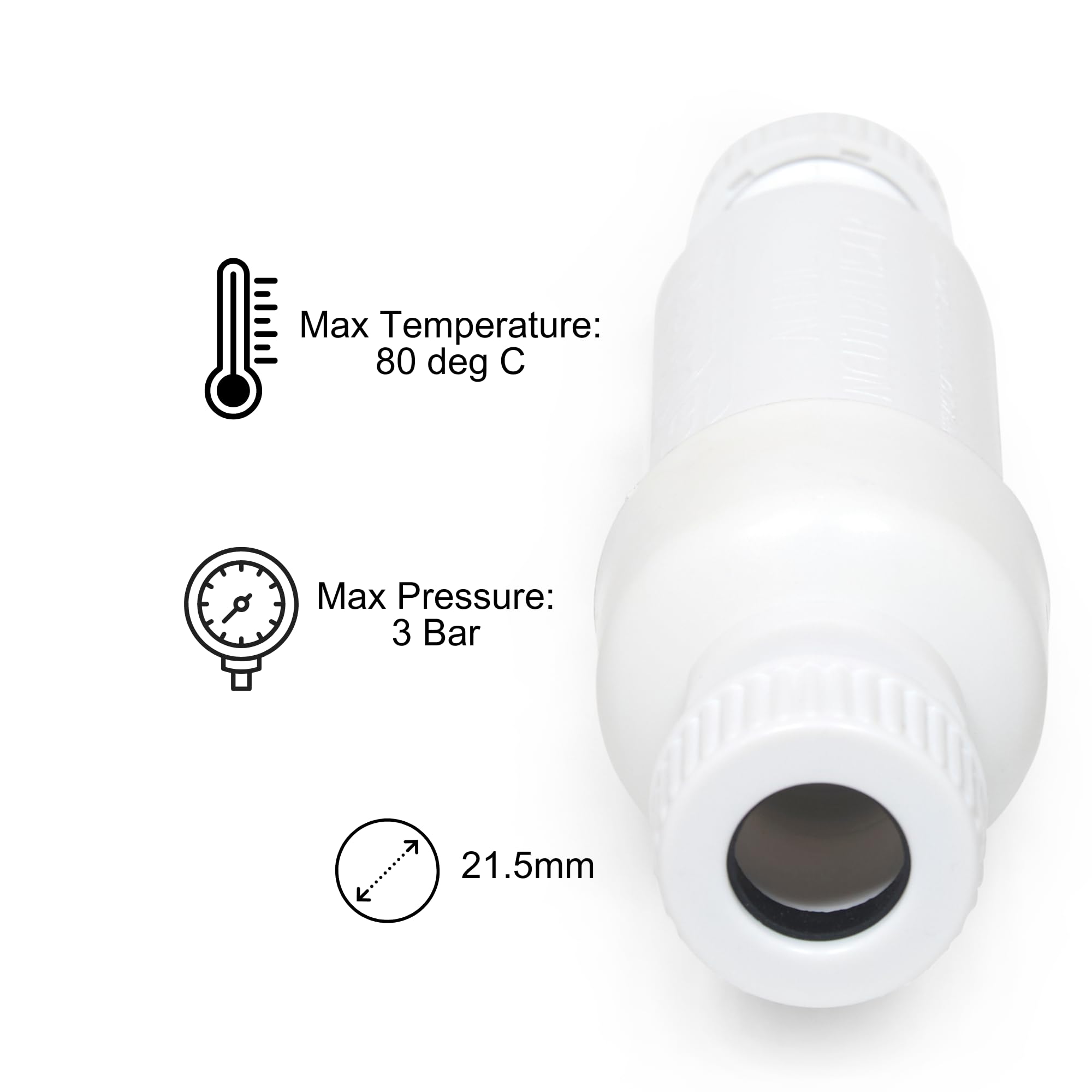 LavaTap Calmag - Neutralizzatore di acidi in linea per caldaie a condensazione CalDensate Condensa Neutralizzatore 21,5 mm