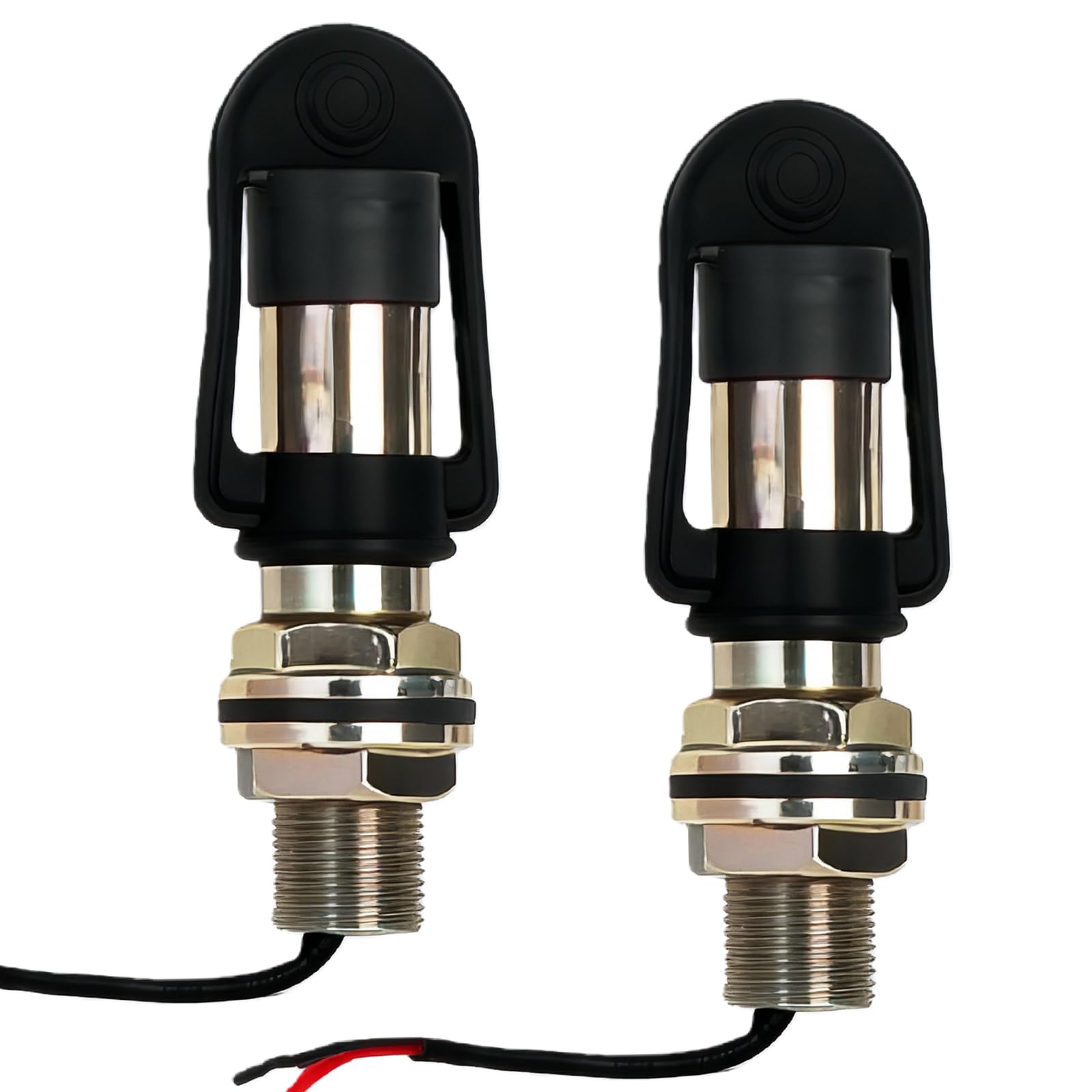 GBKDQQ Uchwyt montażowy Beacon, 2 sztuki, lampa ostrzegawcza dookoła traktora, lampa ostrzegawcza Ø 24 mm, elastyczny metalowy uchwyt DIN z drutem i nasadką ochronną do samochodów ciężarowych, maszyn