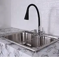 Kit Cuba Gourmet Cozinha Pia Aço Inox 304 60x42cm + Torneira + Acessórios