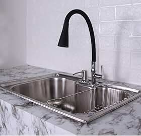 Kit Cuba Gourmet Cozinha Pia Aço Inox 304 60x42cm + Torneira + Acessórios