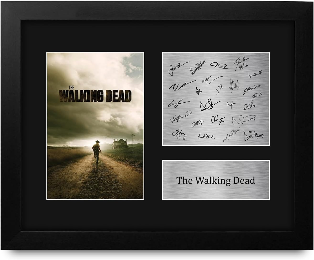 HWC Trading The Walking Dead Cast Andrew Lincon, Danai Gurira Framed Gifts Printed Signed Autograph Picture for TV Memorabilia Fans - US Letter Size