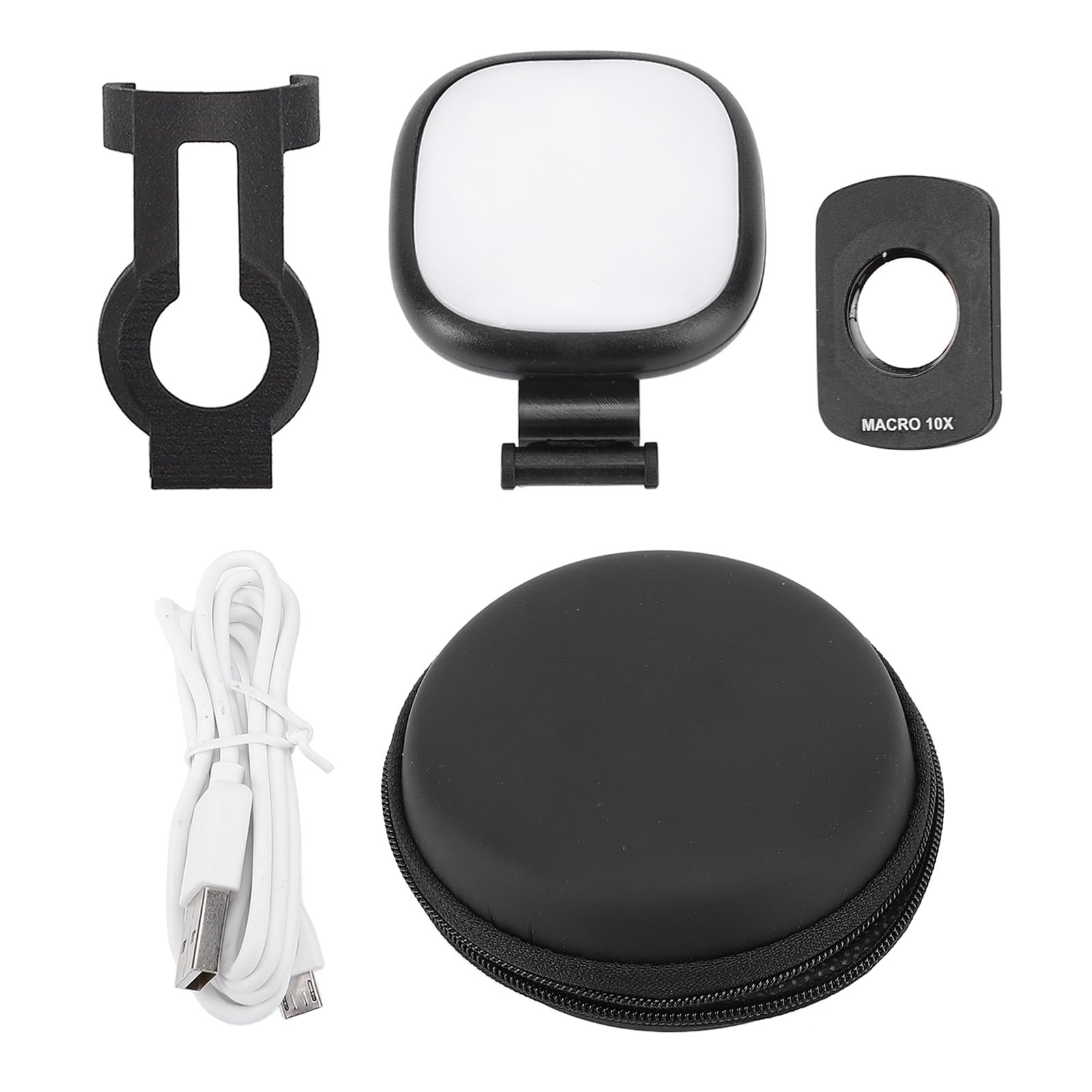 Generic Luz de Relleno LED Recargable para Cámara con Iluminación Suave, Instalación Rápida, Filmación de Vídeo Portátil para Vlog, Material ABS