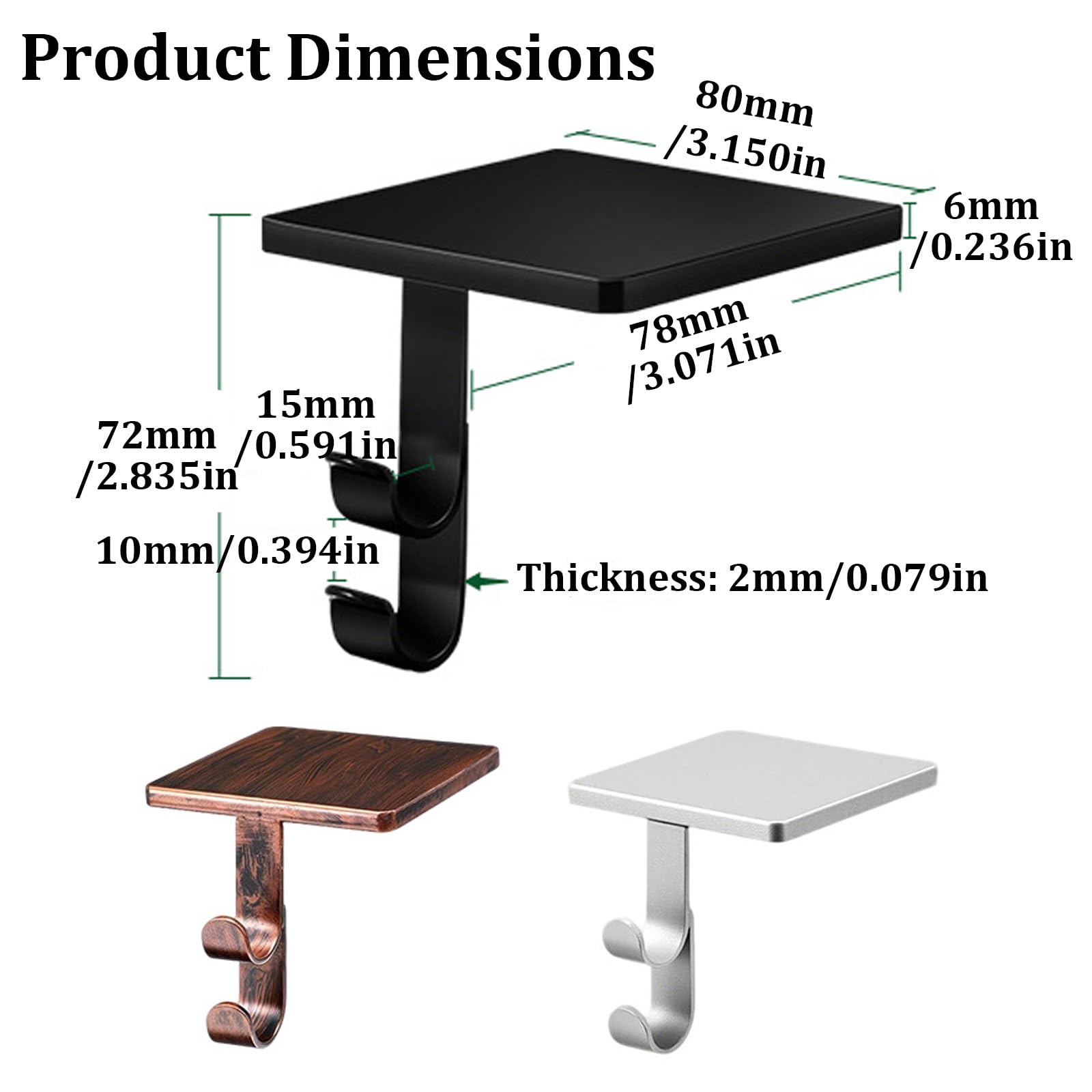 6pcs Nuevo Soporte 2 en 1 para Medias NavideñAs Resistentes para Repisa