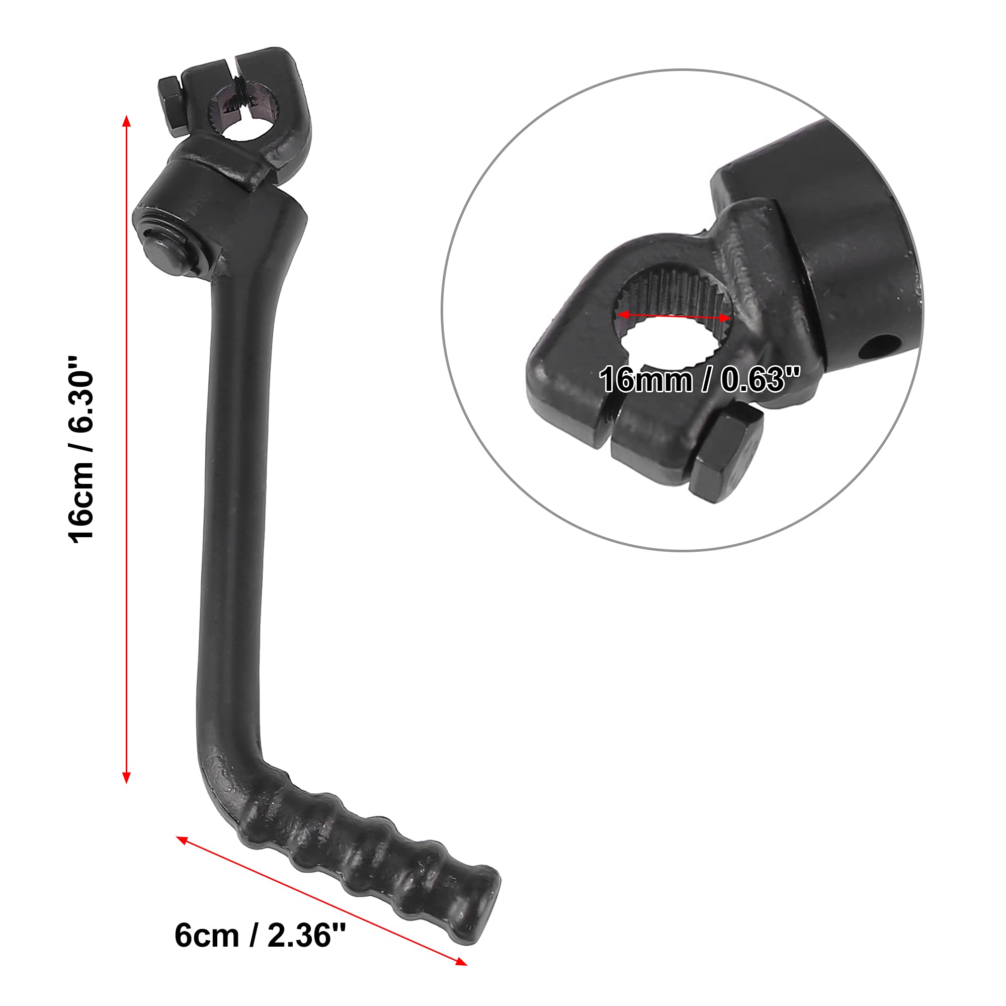 16mm Moto Leva Di Avviamento Kick Pedal Start Albero In Acciaio - Foto 7