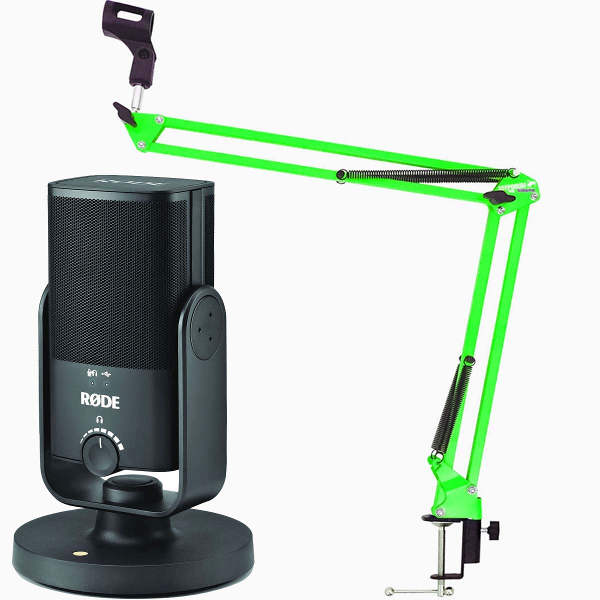 Rode NT-USB Mini - Microfono a condensatore USB odcast + Keepdrum NB35 GR verde