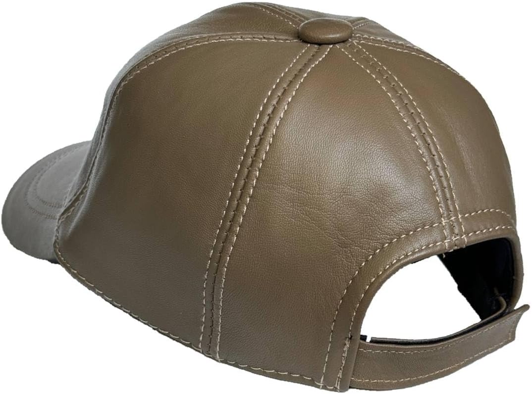 Genuine Leather Baseball Cap 100% Real Lambskin Leather Hat | Ball Cap